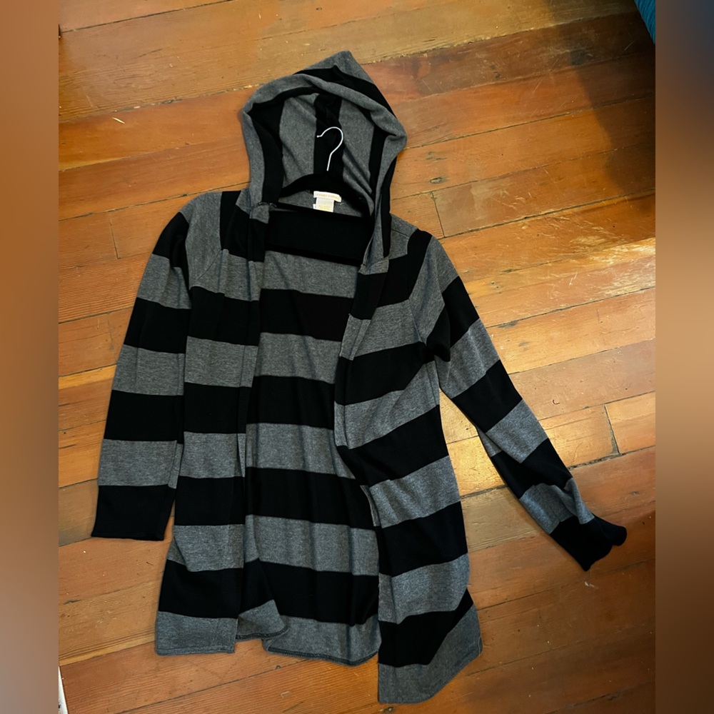 3/$25 Sweet Romeo Grey and Black Cardigan
